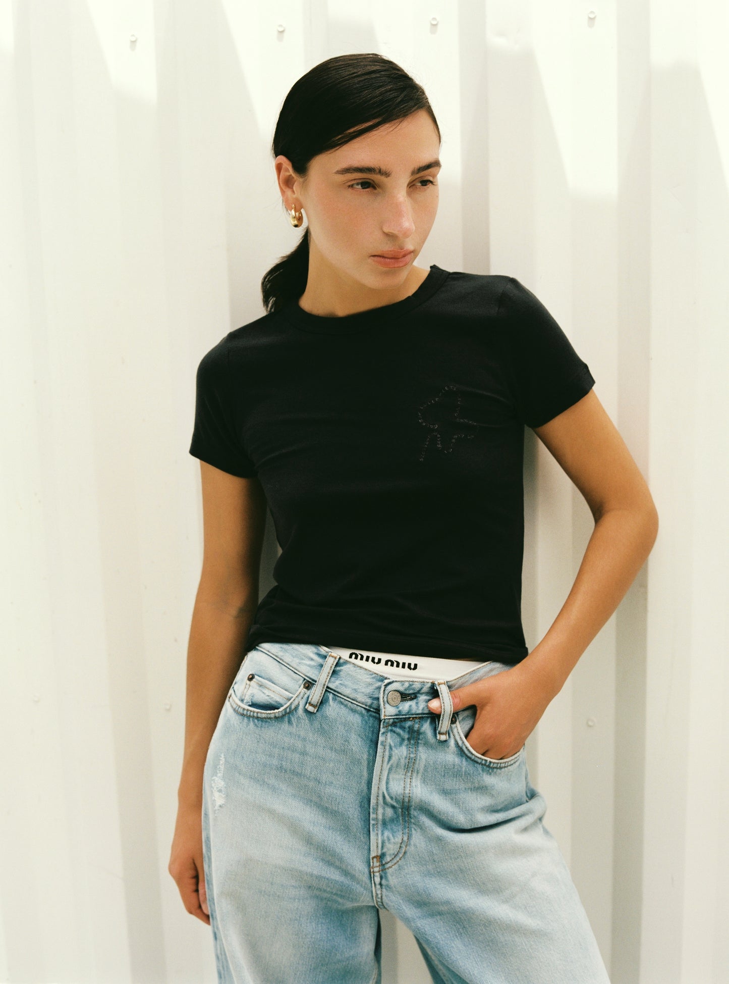 Irosabi Sumi-Charcoal Baby Tee