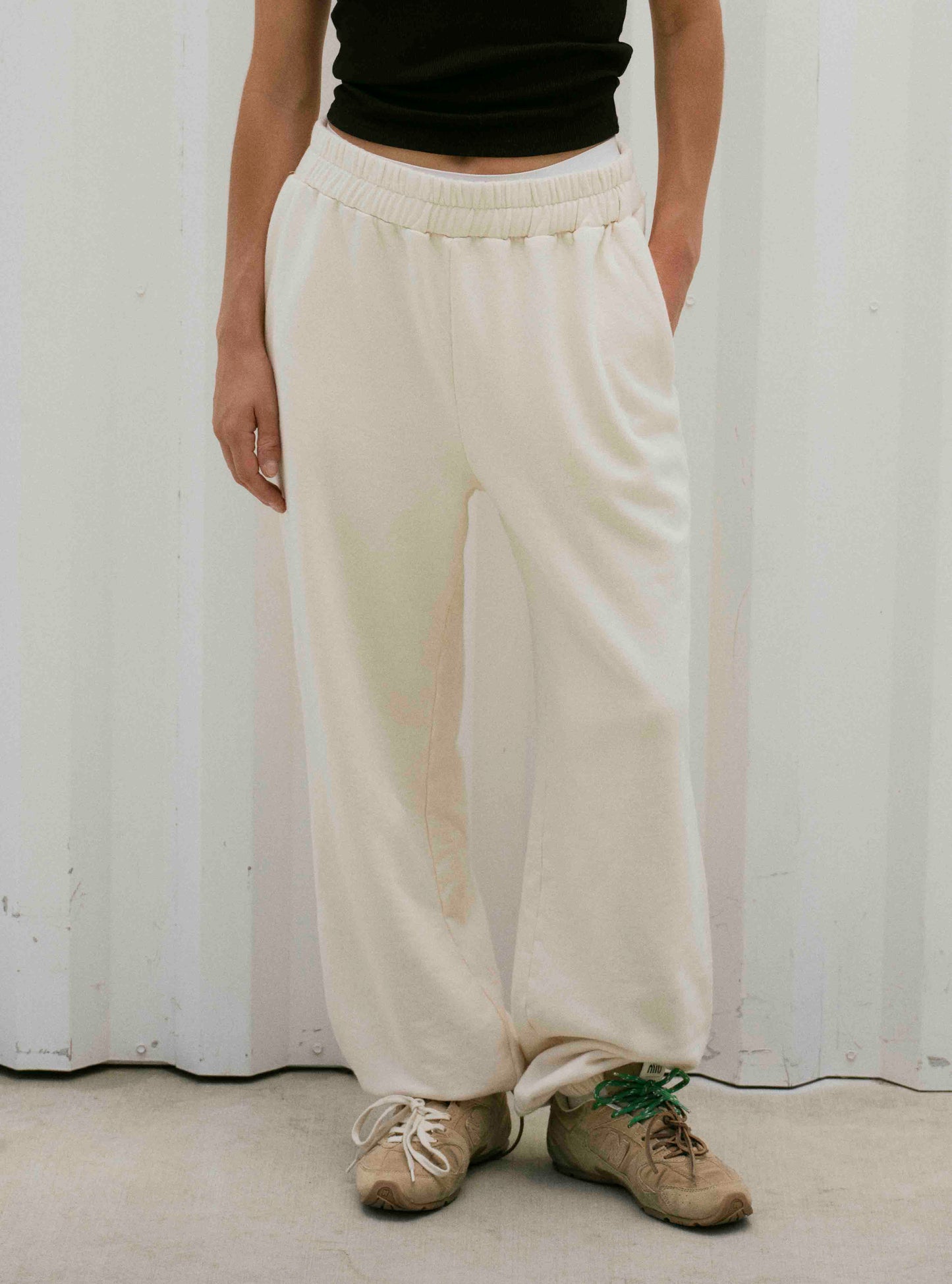 Irosabi Washi-Cream Sweatpants